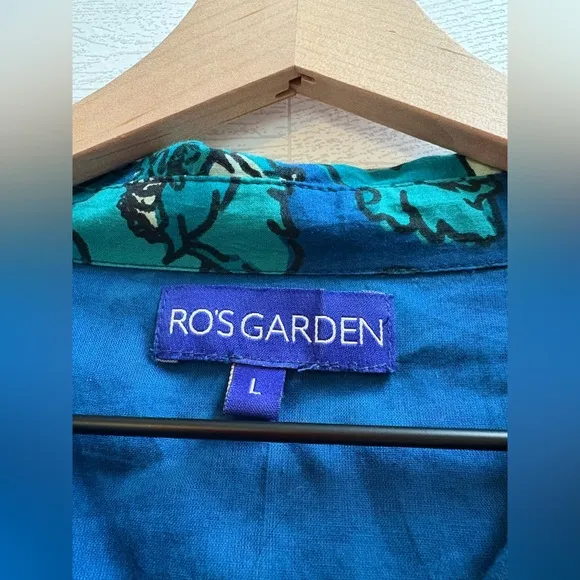Tuckernuck Ro’s Garden Exclusive Blue Guadalupe Deauville Dress, Size Large