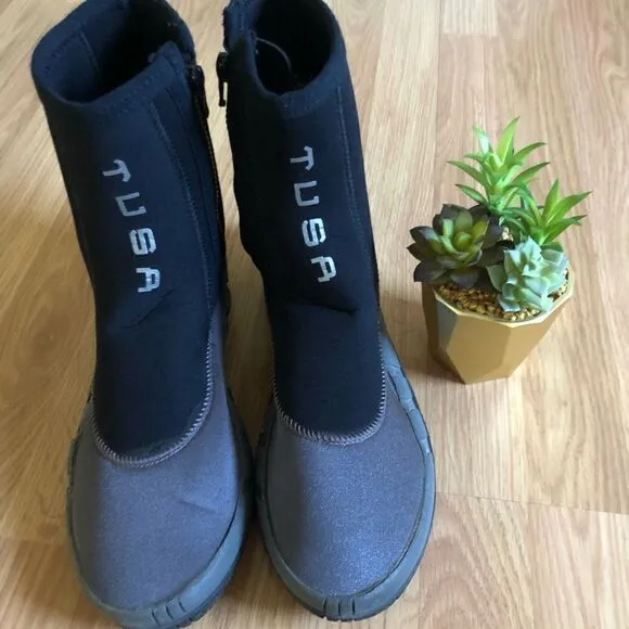 Tusa 5mm Imprex Neoprene Dive Boots Size: 13/48 XXXL Black/Gray