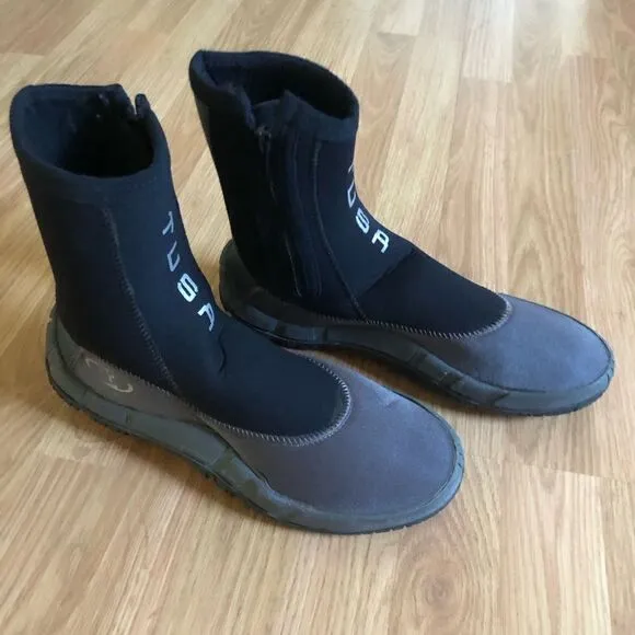 Tusa 5mm Imprex Neoprene Dive Boots Size: 13/48 XXXL Black/Gray