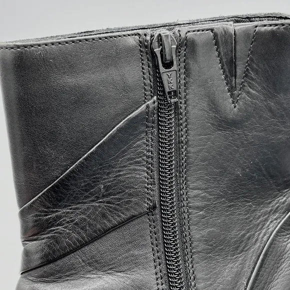 UC  Ultimate Comfort 24/7 Black Leather Ankle Boots Women’s Size US 7 Side  Zip