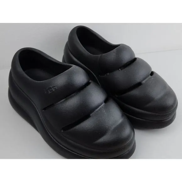 UGG 1132890 Womens Black Round Toe Slip On Sport Yeah Clog Shoes Size 6 37