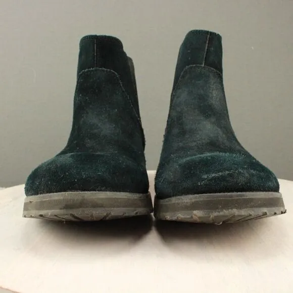 Ugg Chelsea Boots Mens 9 Black Briscoe Suede Leather Comfort