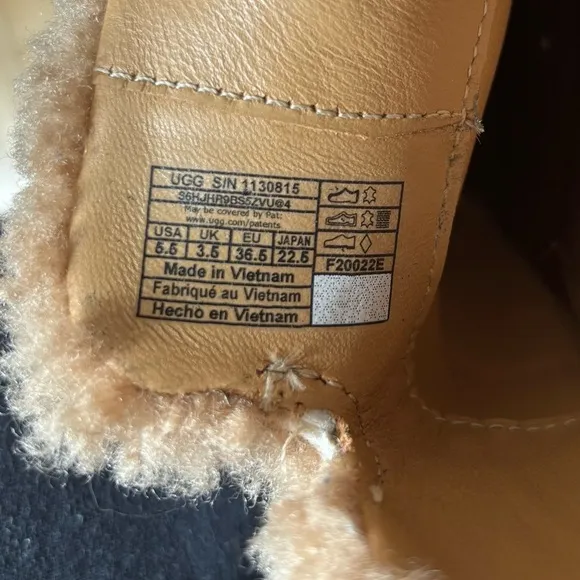 UGG Janaya Cozy Mule Shoes In Chestnut Brown Women’s Size 5.5