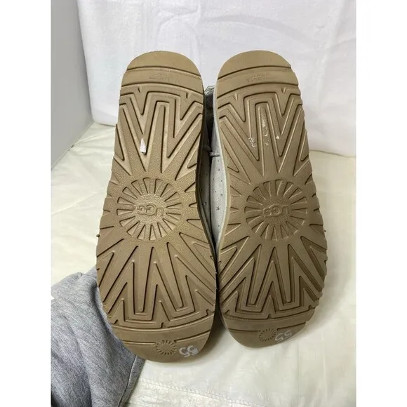 UGG MINI STARGIRL BAILEY BOW SEAL WATER-RESISTANT SUEDE FUR BOOTS SIZE 11 WOMEN