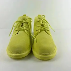 UGG Neumel Suede Parakeet Bright Green Neon Fur Wool Chukka Boot F/M? sz 10