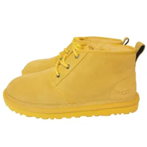 UGG New Neumel Yellow Suede Chukka Fully Lined Ankle Boots Mens Size 10