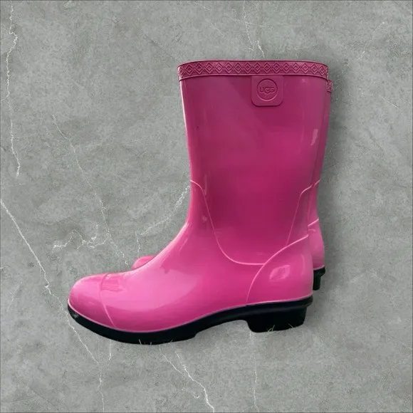 UGG Raana 1014340K Diva Pink Tall Pull Up Waterproof  Rain Boots Size 4 A1