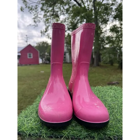 UGG Raana 1014340K Diva Pink Tall Pull Up Waterproof  Rain Boots Size 4 A1