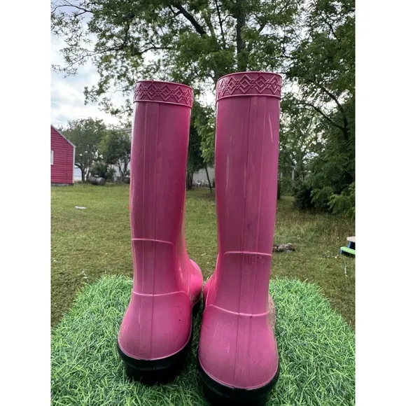 UGG Raana 1014340K Diva Pink Tall Pull Up Waterproof  Rain Boots Size 4 A1