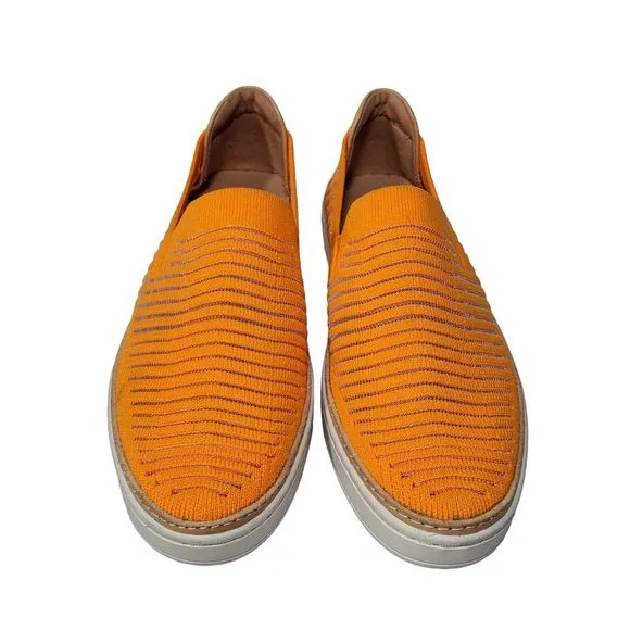 UGG Sammy Breeze Slip-On Shoes Sneakers Womens 8 Neon Orange Knit Stripes