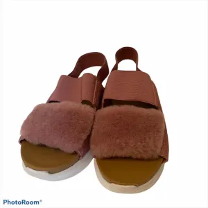 UGG SHOES SANDALS LILAC PURPLE SHEEPSKIN SUEDE LEATHER Size 7.5