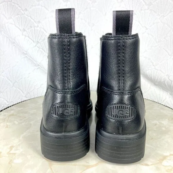 UGG Slip On Chelsea Boots Womens 5 Black Leather Chukka Dressy Comfort Boots