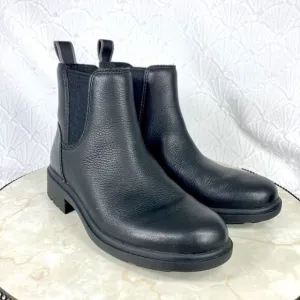 UGG Slip On Chelsea Boots Womens 5 Black Leather Chukka Dressy Comfort Boots