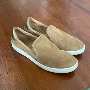 Ugg slip on sneakers brown size 10 suede shoes