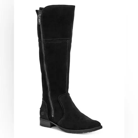 UGG Women's Black Suede Knee-High Boots