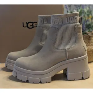 UGG Women's Mustard Seed Brooklyn Platform Chelsea Suede Boots Size 10 NIB