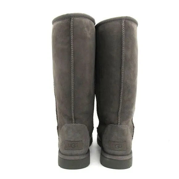 UGG CLASSIC TALL II SHEEPSKIN BOOTS IN GREY SZ 9