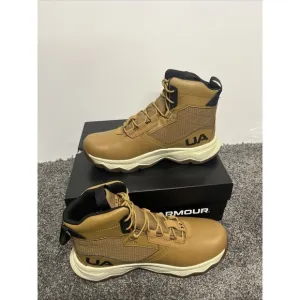Under Armour Boots Men’s Size 8 UA Stellar G2 6&quot; Tactical Duty Brown Hiking