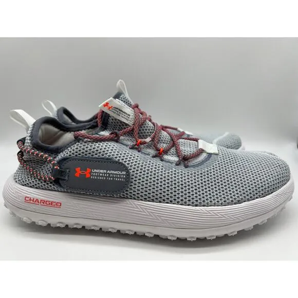 Under Armour Charged Fat Tire Gray Low Top Hiking Shoes 3027562-100 Men Size 10