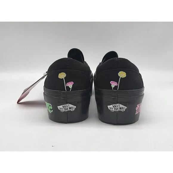 Vans Glow In The Dark Gothic Punk Classic Slip On Platform Womens Shoes Size 7.5