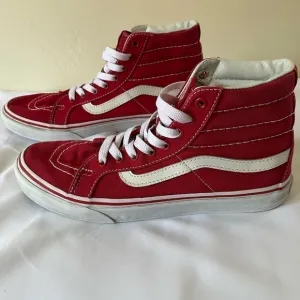 Vans Hitop red skateboarding womens shoes size 8.5 or size 7 mens