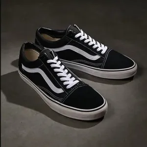 Vans Old Skool Black &amp; White Skate Low Top Shoes Size Men's 4 Women's 6