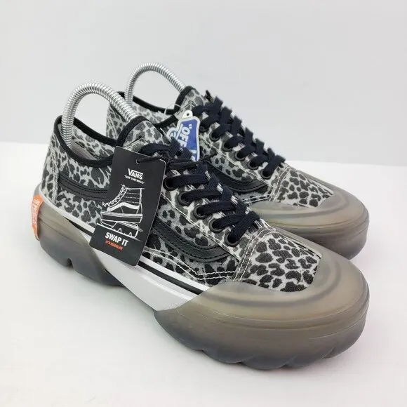 Vans Old Skool Tapered Mesh DX Modular Dots Womens Size 8.5 Black Skate Sneaker