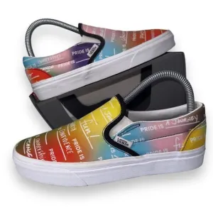 Vans UA Classic Slip-on Pride Skate Shoes Multicolor Rainbow Women's 7