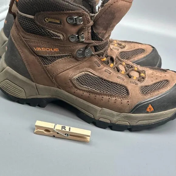 Vasque Breeze 2.0 GTX Hiking Boot Men's 9 Brown Leather Ankle Lace Up Waterproof