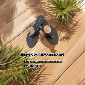 Versace Black and Gold Women's Sandals