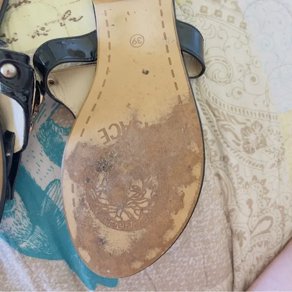 Versace Black and Gold Women's Sandals