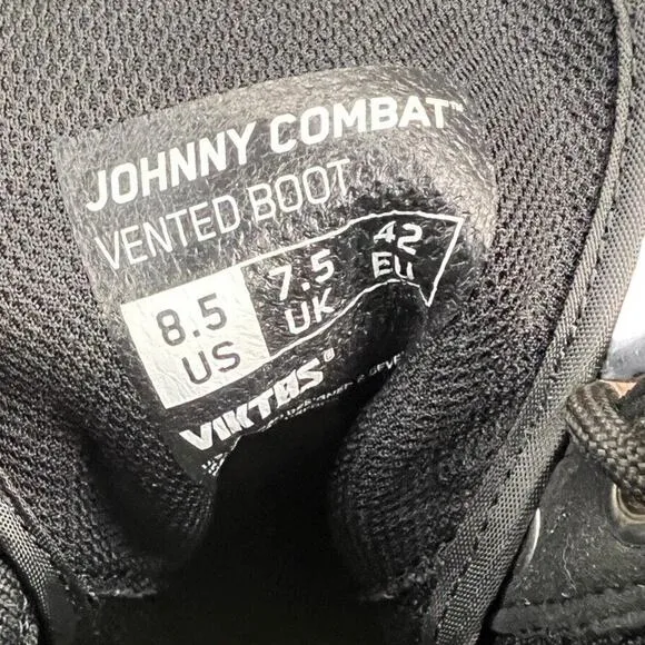 Viktos Johnny Combat Mens Black Vented Boots Mens Size 8.5 US SuperFeet