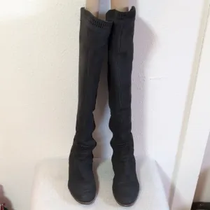 Vince Camuto - Karinda Black Leather Over-the-Knee Boots, size 9