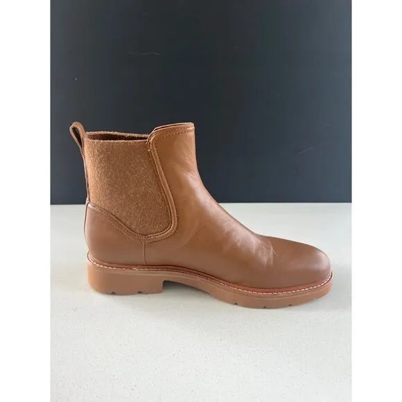 Vince Rue women's Chelsea Tan leather Ankle Boots 10
