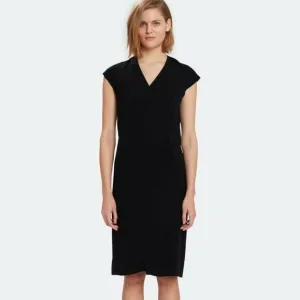 VINCE V-Neck Pencil Midi Black Dress Size 4