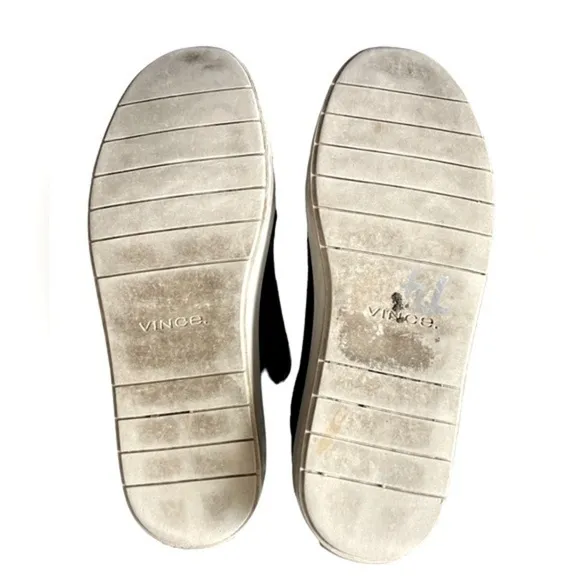 Vince Women Cantara Suede Slip-OnSneakers Dk Navy Blue Shoes Ribbed
