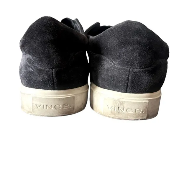 Vince Women Cantara Suede Slip-OnSneakers Dk Navy Blue Shoes Ribbed