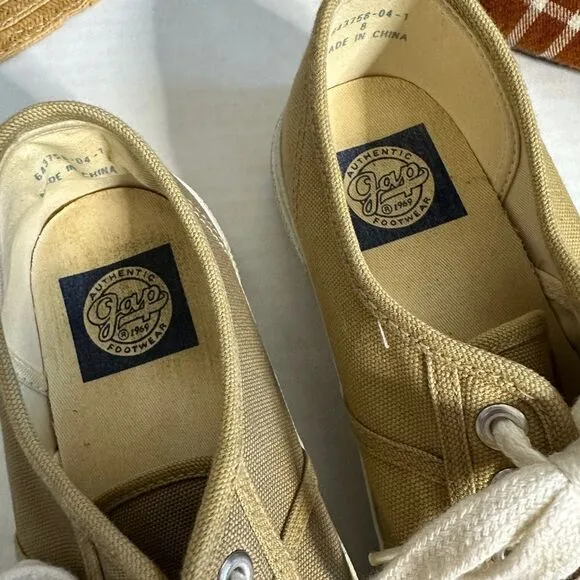 Vintage 80s/90s GAP Slip On Lace Up Fabric Sneakers