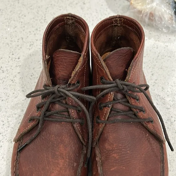 Vintage 90s Orvis Gokey Sauvage Leather Lace Up Brown Chukkas Boots USA 9EE