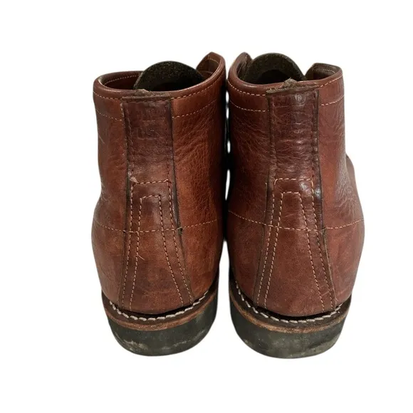 Vintage 90s Orvis Gokey Sauvage Leather Lace Up Brown Chukkas Boots USA 9EE