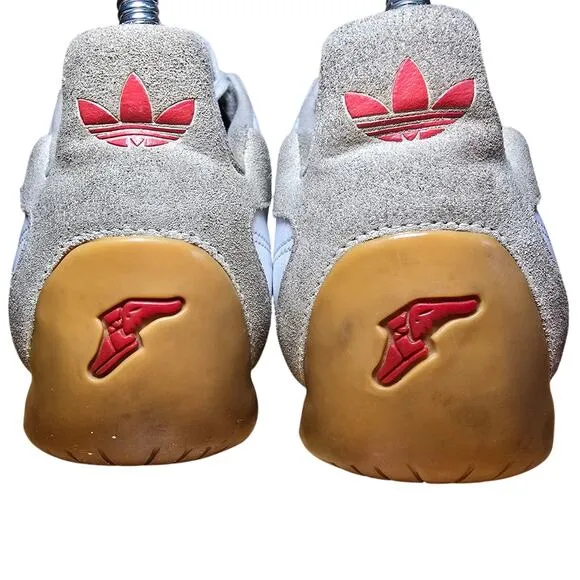 Vintage Adidas Tuscany Goodyear Trefoil Driving Racing Shoes White Red Sz 7 Mens