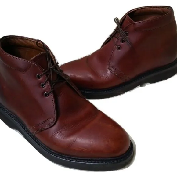 VINTAGE BARRIE LTD. British Tan Brown ANKLE BOOTS 7 1/2 EE 7.5 EE