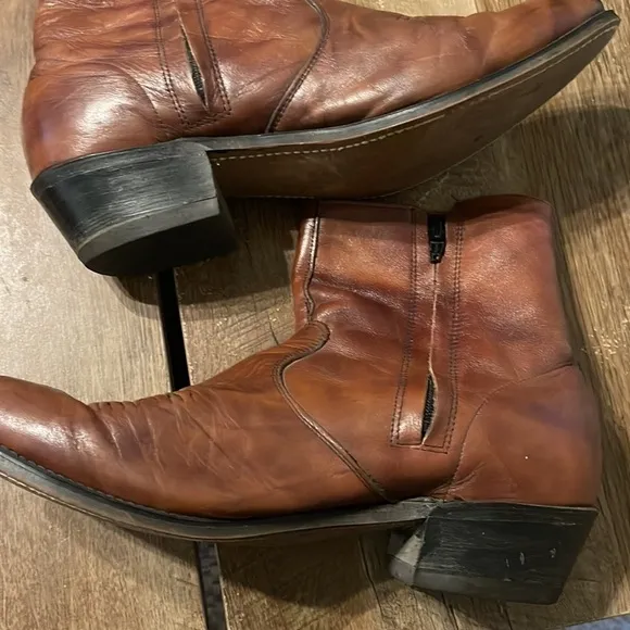 Vintage Brown Soft Leather Western boots men’s size 11