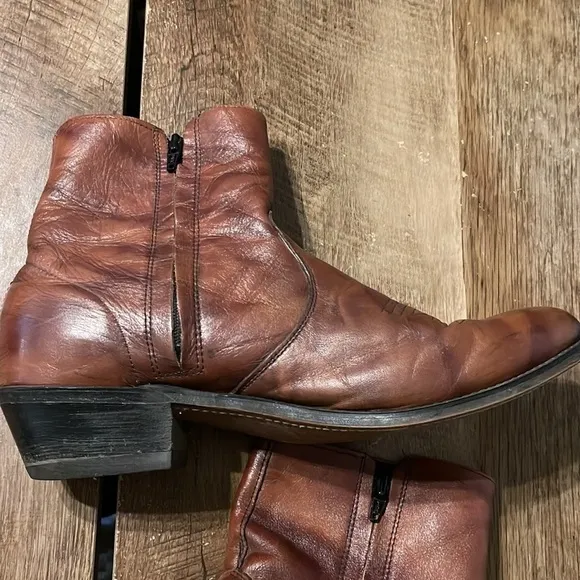 Vintage Brown Soft Leather Western boots men’s size 11