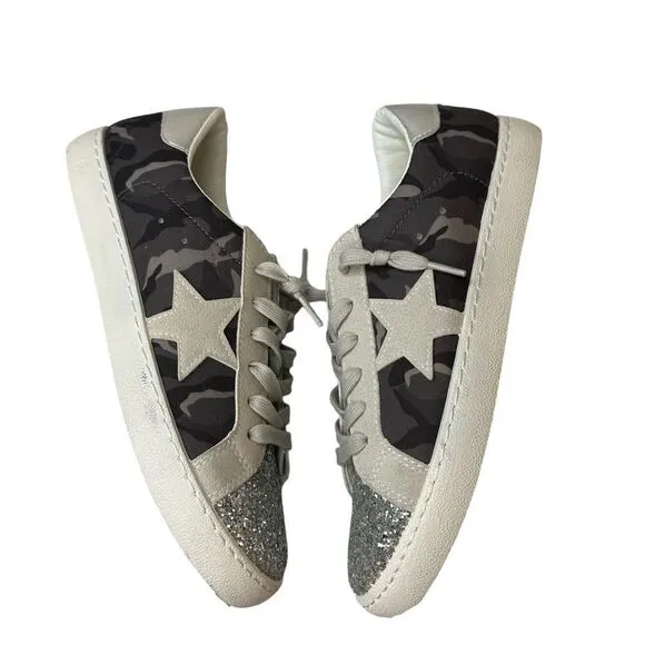 VINTAGE HAVANA Bianca Sneaker In Camo Multi Mix Size 7.5