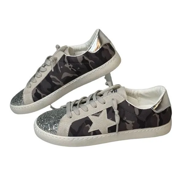 VINTAGE HAVANA Bianca Sneaker In Camo Multi Mix Size 7.5