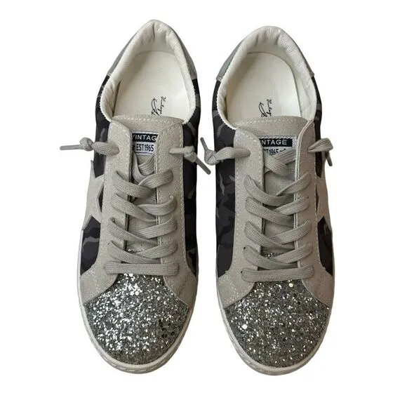 VINTAGE HAVANA Bianca Sneaker In Camo Multi Mix Size 7.5