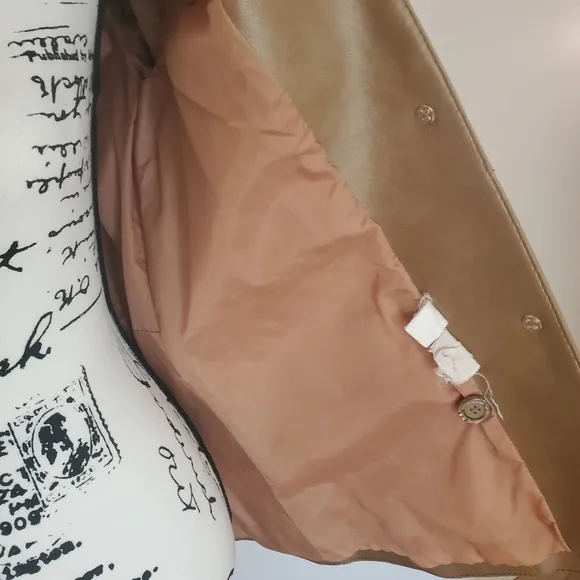 Vintage KMart | Camel 1970's - 80's Genuine Retro Faux Leather Ladies Pantcoat