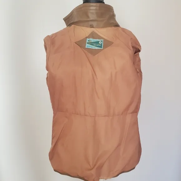 Vintage KMart | Camel 1970's - 80's Genuine Retro Faux Leather Ladies Pantcoat