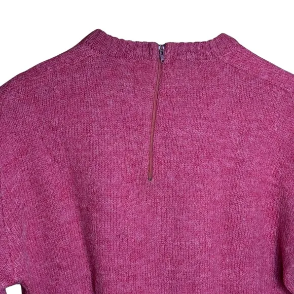 Vintage Pandora Scotchkin Pink 100%Virgin Wool Women's Sweater Soft Cozy Knit M